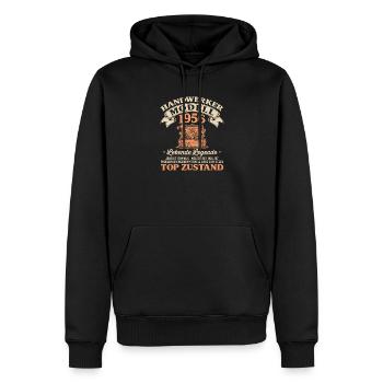 70. Geburtstag Handwerker Modell 1956 - Männer Premium Bio Hoodie - Schwarz - Vorne - Nico (187cm)