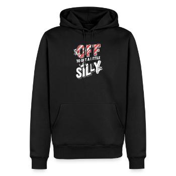 Je pars faire un peu la folie - Sweat à capuche Premium bio Homme - noir - Devant - Nico (187cm)