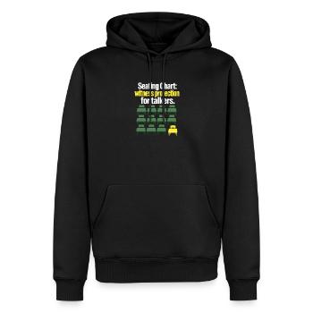 Funny Teacher Seating Chart Witness Protection Jok - Men’s Premium Organic Hoodie - black - Front - Nico (187cm)