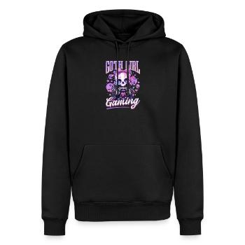 Pastel Goth Soft Goth Gaming Gamer - Sweat à capuche Premium bio Homme - noir - Devant - Nico (187cm)
