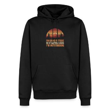 Diction extérieure : Exceptionnel - Sweat à capuche Premium bio Homme - noir - Devant - Nico (187cm)