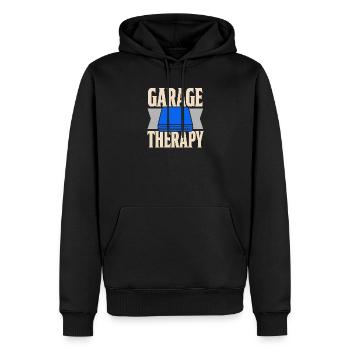 Garage Detailer Auto Detaillierung Auto Detailer - Männer Premium Bio Hoodie - Schwarz - Vorne - Nico (187cm)