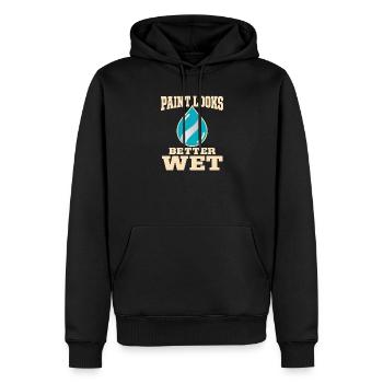 Garage Detailer Auto Detaillierung Auto Detailer - Männer Premium Bio Hoodie - Schwarz - Vorne - Nico (187cm)