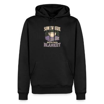 Klangbad Klangheilung Klangschale Geschenk - Männer Premium Bio Hoodie - Schwarz - Vorne - Nico (187cm)