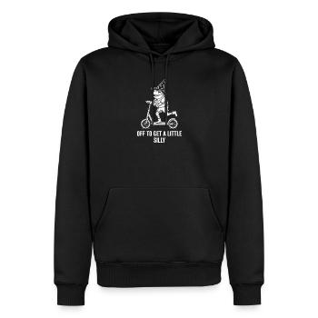 Off To Get A Little Silly - Men’s Premium Organic Hoodie - black - Front - Nico (187cm)
