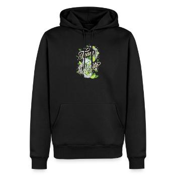 Barman de cocktails Mojito pour enterrement de vie de garçon - Sweat à capuche Premium bio Homme - noir - Devant - Nico (187cm)