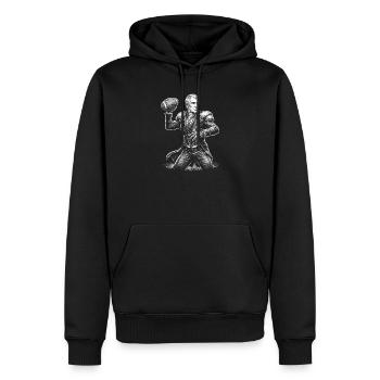 William Henry Harrison Football américain - Sweat à capuche Premium bio Homme - noir - Devant - Nico (187cm)