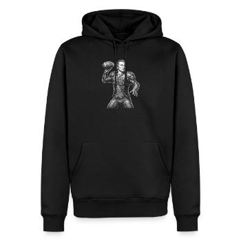 James Monroe American Football - Men’s Premium Organic Hoodie - black - Front - Nico (187cm)