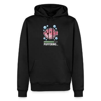 Kugelfische Sprüche Lustiges Kugelfische Geschenk  - Männer Premium Bio Hoodie - Schwarz - Vorne - Nico (187cm)