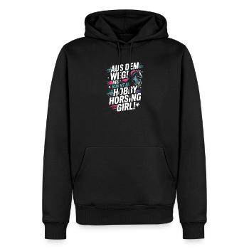 Hobby Horsing Girl Steckenpferd Pony Reiten Pferde - Männer Premium Bio Hoodie - Schwarz - Vorne - Nico (187cm)