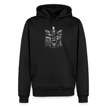 William Howard Taft joue de la batterie - Sweat à capuche Premium bio Homme - noir - Devant - Nico (187cm)