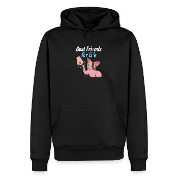 Chats Sphynx - Sweat à capuche Premium bio Homme - noir - Devant - Nico (187cm)