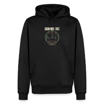 Pferdetrainer Groundwork First Round Laufdiagramm - Männer Premium Bio Hoodie - Schwarz - Vorne - Nico (187cm)
