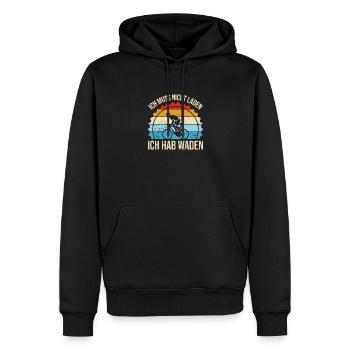 Kondition Statt Akku - Männer Premium Bio Hoodie - Schwarz - Vorne - Nico (187cm)