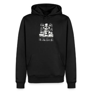 Cowboy Dog Bière Drôle Maltheser - Sweat à capuche Premium bio Homme - noir - Devant - Nico (187cm)