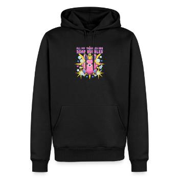 All My Troubles Are Soap Bubbles - Männer Premium Bio Hoodie - Schwarz - Vorne - Nico (187cm)