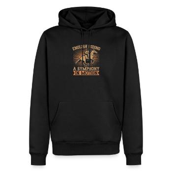 Hobby Horse Rider SYmphony In Motion English - Männer Premium Bio Hoodie - Schwarz - Vorne - Nico (187cm)