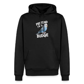 Wellensittich Sprüche Witz Wellensittich Geschenk  - Männer Premium Bio Hoodie - Schwarz - Vorne - Nico (187cm)