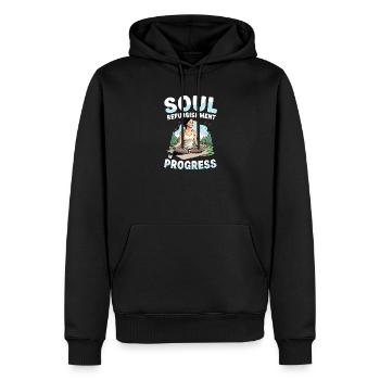  Soul Refurbishment In Progress Yoga Meditation - Männer Premium Bio Hoodie - Schwarz - Vorne - Nico (187cm)