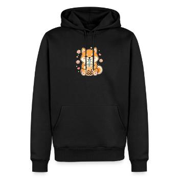 Shiba Inu Bubble Kawaii Doge Süß - Männer Premium Bio Hoodie - Schwarz - Vorne - Nico (187cm)