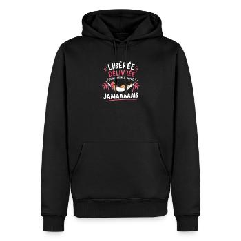 Libérée Délivrée Hammock - Sweat à capuche Premium bio Homme - noir - Devant - Nico (187cm)