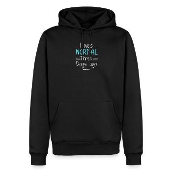 J’étais normal il y a 3 chiens, amateur de chiens drôle. - Sweat à capuche Premium bio Homme - noir - Devant - Nico (187cm)