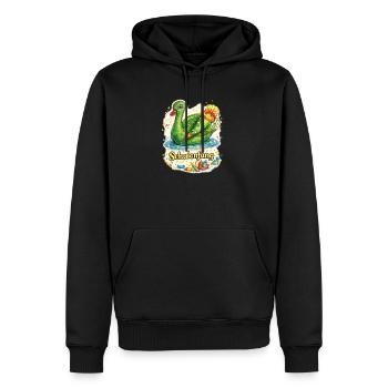 Schulanfang-Schwan mit Geschenk - Männer Premium Bio Hoodie - Schwarz - Vorne - Nico (187cm)