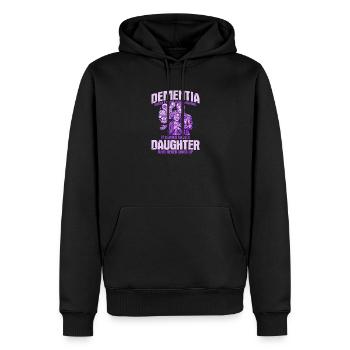 Démence : ma fille n’abandonne jamais - Sweat à capuche Premium bio Homme - noir - Devant - Nico (187cm)