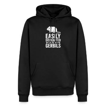 Mongolische Rennratte Sprüche Rennmaus Geschenk - Männer Premium Bio Hoodie - Schwarz - Vorne - Nico (187cm)