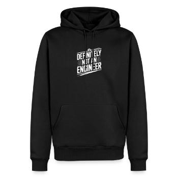 Definitiv kein Ingenieur - Männer Premium Bio Hoodie - Schwarz - Vorne - Nico (187cm)