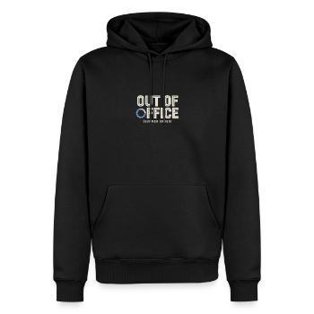 Schülerhumor – Sommer außerhalb des Büros vorbei - Männer Premium Bio Hoodie - Schwarz - Vorne - Nico (187cm)