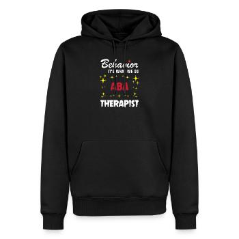 Behavioral Therapy, Behavior Therapy - Men’s Premium Organic Hoodie - black - Front - Nico (187cm)