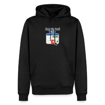 Arbeitsplatzhumor Antwort per E-Mail Bitte, Kalender De - Männer Premium Bio Hoodie - Schwarz - Vorne - Nico (187cm)