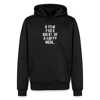 A Few Fries Short of a Happy Meal - Men’s Premium Organic Hoodie - black - Front - Nico (187cm)