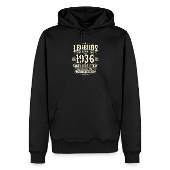 90. Geburtstag Geschenk Mann 1936 Vintage Retro - Männer Premium Bio Hoodie - Schwarz - Vorne - Nico (187cm)