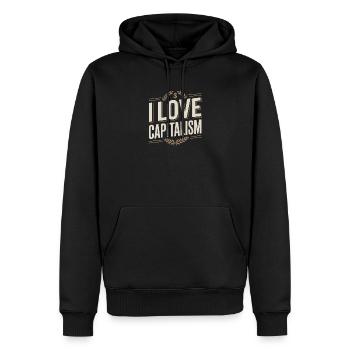 I Love Capitalism Entrepreneurs Stocks Capitalism - Men’s Premium Organic Hoodie - black - Front - Nico (187cm)