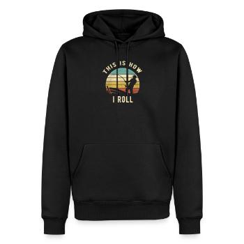 Fishing Retro This Is How I Roll Angler Gift - Men’s Premium Organic Hoodie - black - Front - Nico (187cm)