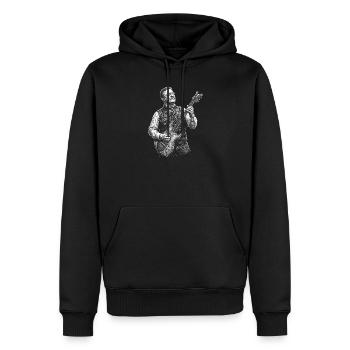 Theodore Roosevelt Taffeta Guitar - Men’s Premium Organic Hoodie - black - Front - Nico (187cm)
