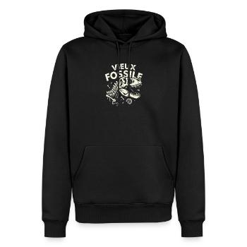 Old Fossil Dinosaur Humor Birthday - Men’s Premium Organic Hoodie - black - Front - Nico (187cm)