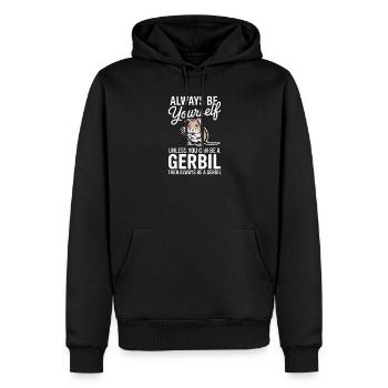Mongolische Rennratte Sprüche Rennmaus Geschenk - Männer Premium Bio Hoodie - Schwarz - Vorne - Nico (187cm)