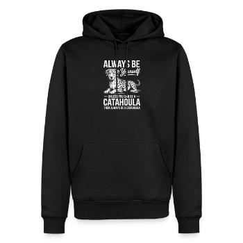 Louisiana Catahoula Leopard Dog Spruch Geschenk - Männer Premium Bio Hoodie - Schwarz - Vorne - Nico (187cm)