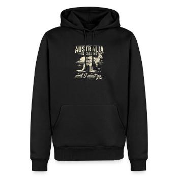 Australien is Calling and I Must go - Männer Premium Bio Hoodie - Schwarz - Vorne - Nico (187cm)
