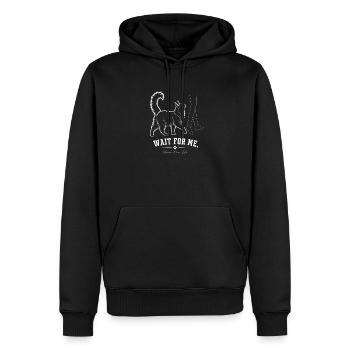 Maine Coon – Wait For Me - Männer Premium Bio Hoodie - Schwarz - Vorne - Nico (187cm)