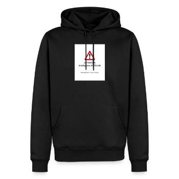 Attention : IA hallucinante - Sweat à capuche Premium bio Homme - noir - Devant - Nico (187cm)
