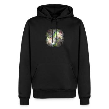 Spirale de la roue chromatique - Sweat à capuche Premium bio Homme - noir - Devant - Nico (187cm)