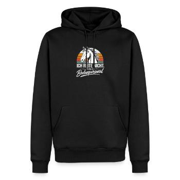  Ich Reite Nicht Ich Bin Das Bodenpersonal Pferd - Männer Premium Bio Hoodie - Schwarz - Vorne - Nico (187cm)