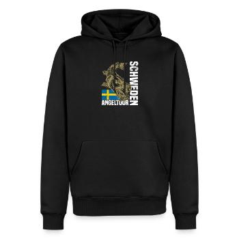 Sweden Fishing - Men’s Premium Organic Hoodie - black - Front - Nico (187cm)