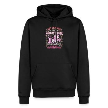 Hobby Horse Prinzessin Aus dem Weg Ich Bin EIN - Männer Premium Bio Hoodie - Schwarz - Vorne - Nico (187cm)