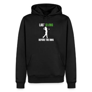 Golf Bachelor Party - Men’s Premium Organic Hoodie - black - Front - Nico (187cm)