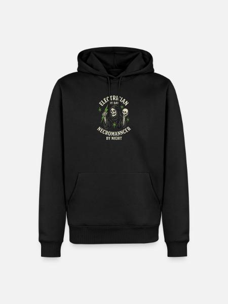 Elektriker-Nekromant - Männer Premium Bio Hoodie - Schwarz